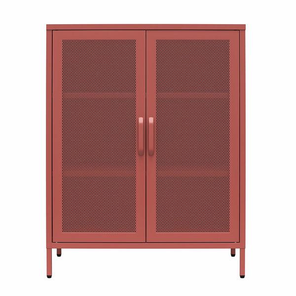 ameriwood home Novogratz Channing 2 Door Accent Cabinet-Mesh Metal Locker