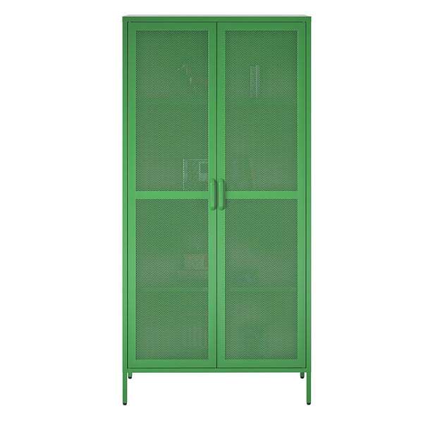 ameriwood home Novogratz Channing Tall 2 Door Storage Cabinet-Mesh Metal Locker