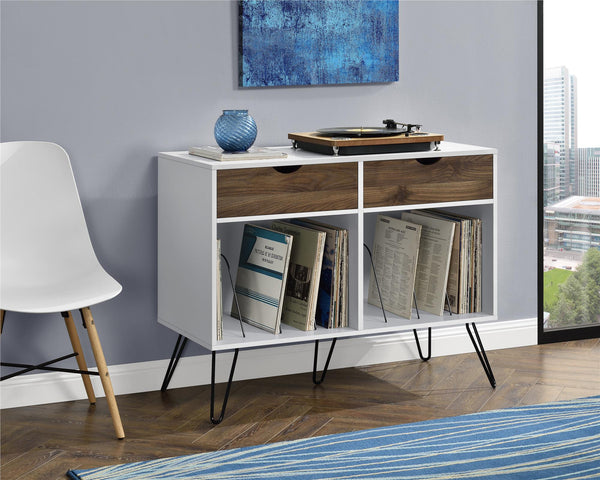 Ameriwood Home Novogratz Concord Turntable Stand With Drawers