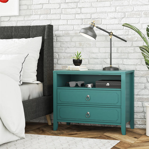 Ameriwood Home Novogratz Her Majesty 2 Drawer Nightstand