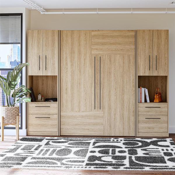 Ameriwood Home Novogratz Holly Hills Murphy Bed With Cabinets Full Size