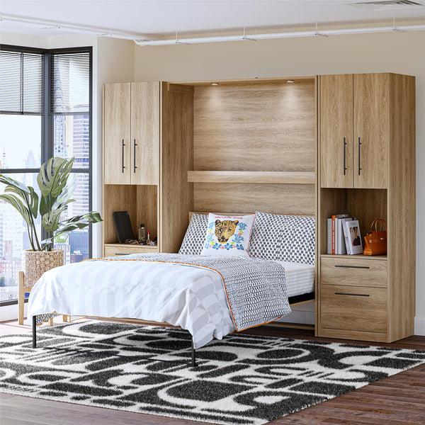 ameriwood home Novogratz Holly Hills Murphy Bed with Cabinets Full Size