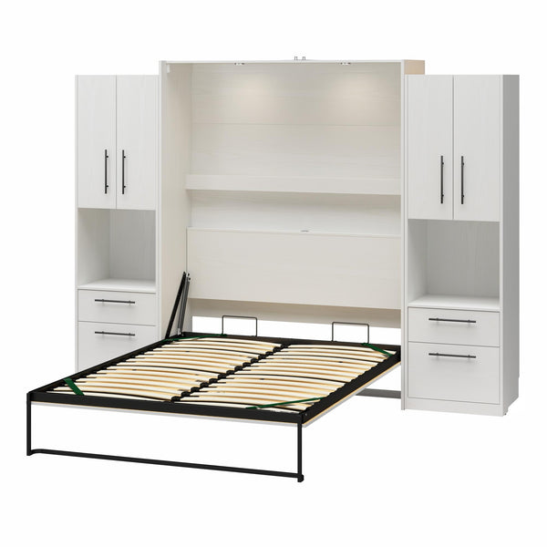 ameriwood home Novogratz Holly Hills Murphy Bed with Cabinets Queen Size
