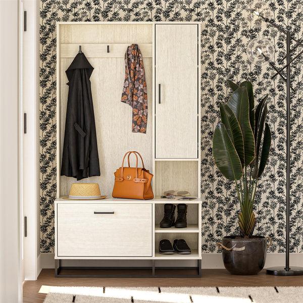 Ameriwood Home Novogratz Kelly Hall Tree With Bench And Shoe Storage