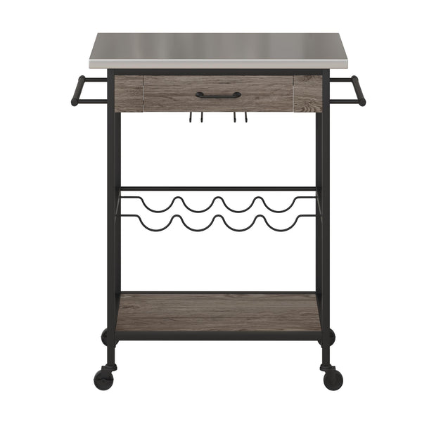 ameriwood home Novogratz Nora Multifunctional Kitchen Cart
