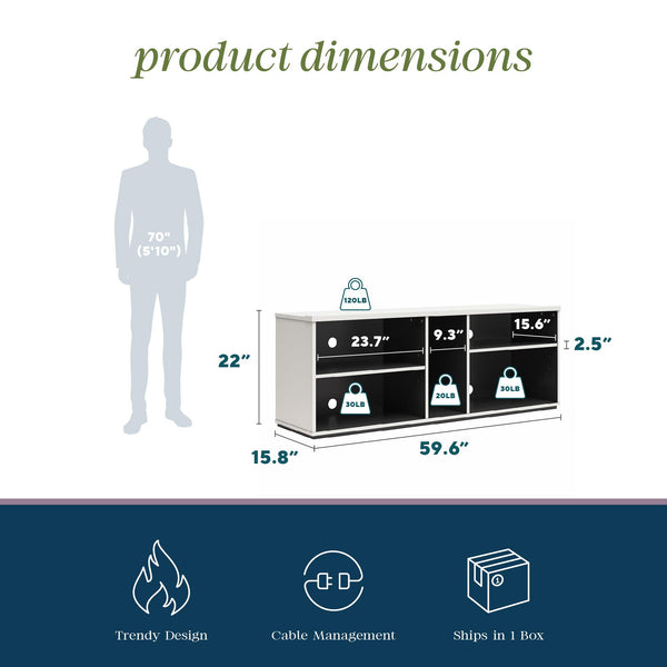 Ameriwood Home Novogratz Shadow Gaming TV Stand For TVs Up To 69"