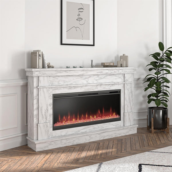Ameriwood Home Novogratz Waverly Wide Mantel With Electric Fireplace
