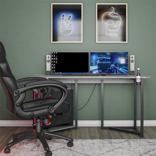 Ameriwood Home NTense Quest Gaming Desk With CPU Stand