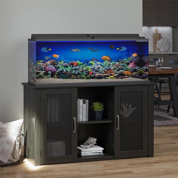 Ameriwood Home Ollie & Hutch Finnegan 55 Gallon Aquarium Or Terrarium Stand