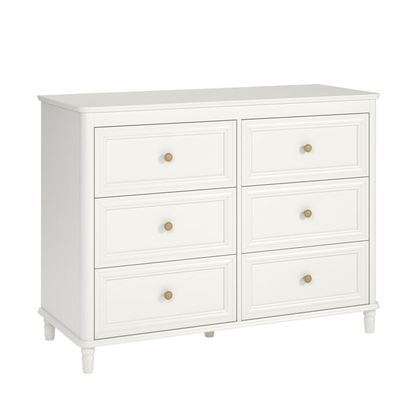 Ameriwood Home Piper Kids' 6-Drawer Dresser Ivory White