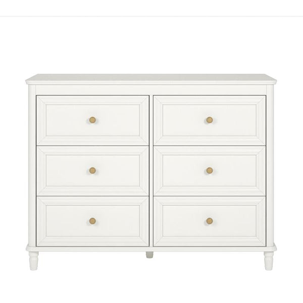 ameriwood home Piper Kids' 6-Drawer Dresser Ivory White