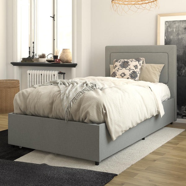 Ameriwood Home RealRooms Alden Bed With H/B And Storage Drawers