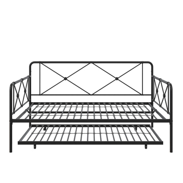 Ameriwood Home RealRooms Ally Metal Farmhouse Daybed With Trundle