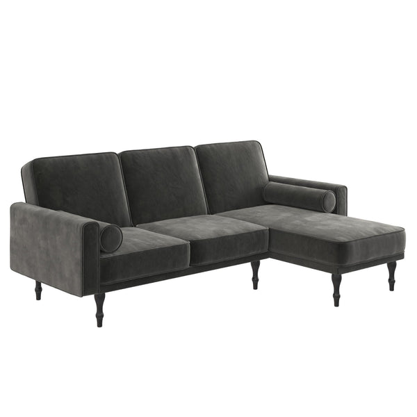 Ameriwood Home RealRooms Edison Sectional Futon Sofa Bed