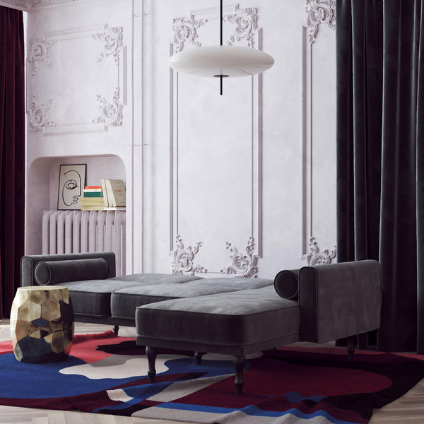 Ameriwood Home RealRooms Edison Sectional Futon Sofa Bed