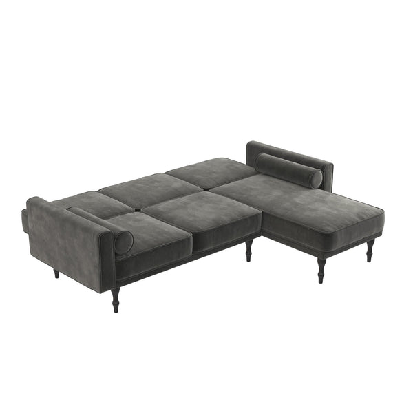 Ameriwood Home RealRooms Edison Sectional Futon Sofa Bed