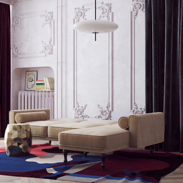 Ameriwood Home RealRooms Edison Sectional Futon Sofa Bed