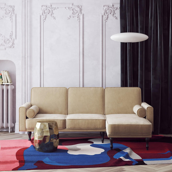 Ameriwood Home RealRooms Edison Sectional Futon Sofa Bed