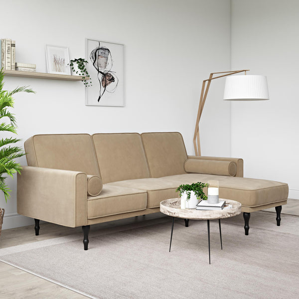ameriwood home RealRooms Edison Sectional Futon Sofa Bed