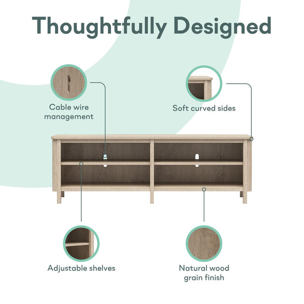 Ameriwood Home RealRooms Farmhouse Console For TVs Up To 75"