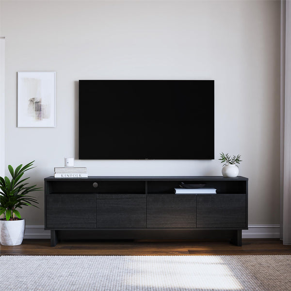 Ameriwood Home RealRooms Nivelle 4-Door TV Stand Console For TVs Up To 75"