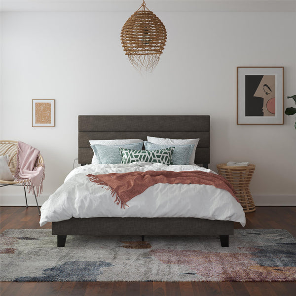 Ameriwood Home RealRooms Paloma Upholstered Bed With USB