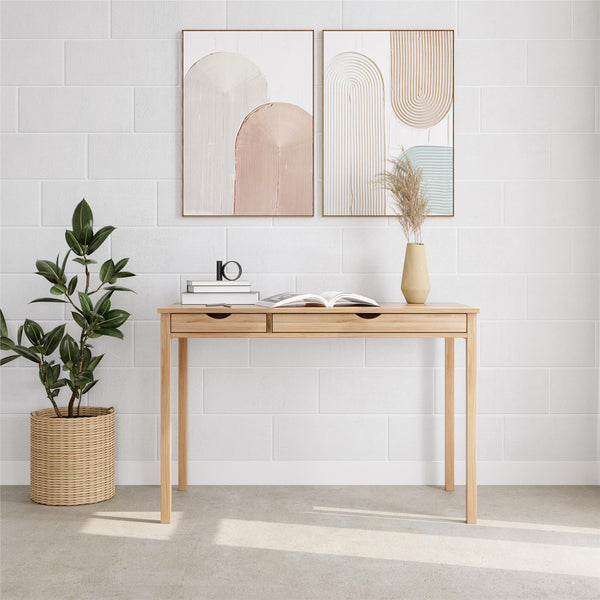 Ameriwood Home Ren Home Liv Desk With Double Drawers