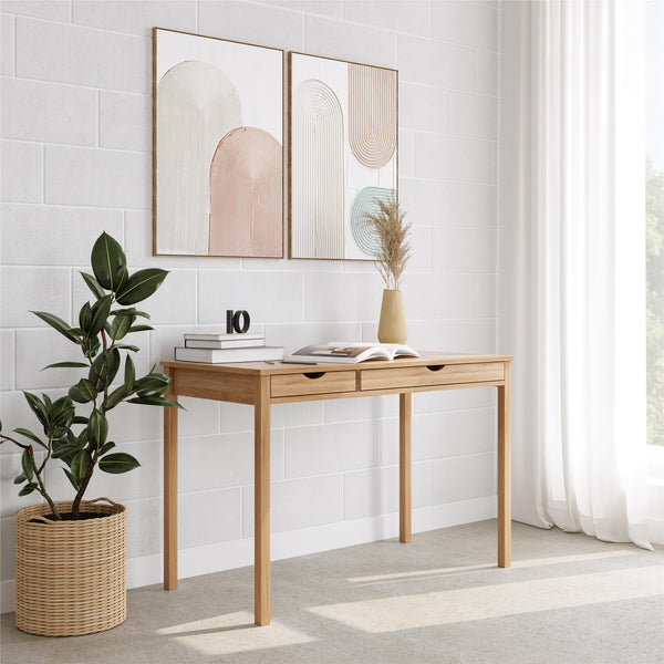 Ameriwood Home Ren Home Liv Desk With Double Drawers