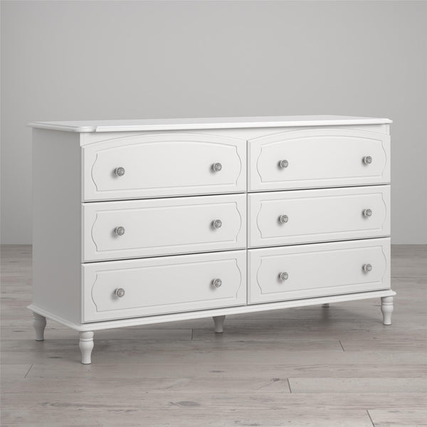 Ameriwood Home Rowan Valley Laren Kids' White 6 Drawer Dresser
