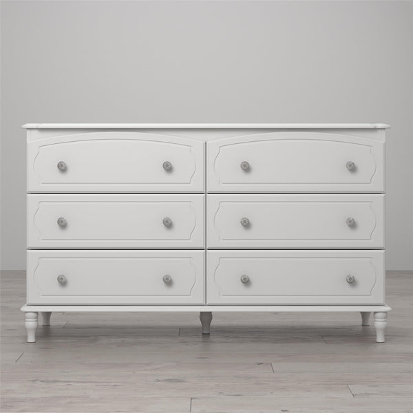 Ameriwood Home Rowan Valley Laren Kids' White 6 Drawer Dresser