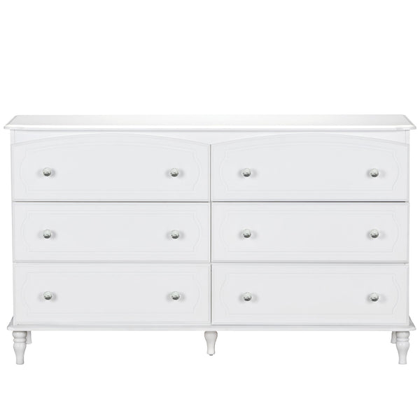 ameriwood home Rowan Valley Laren Kids' White 6 Drawer Dresser