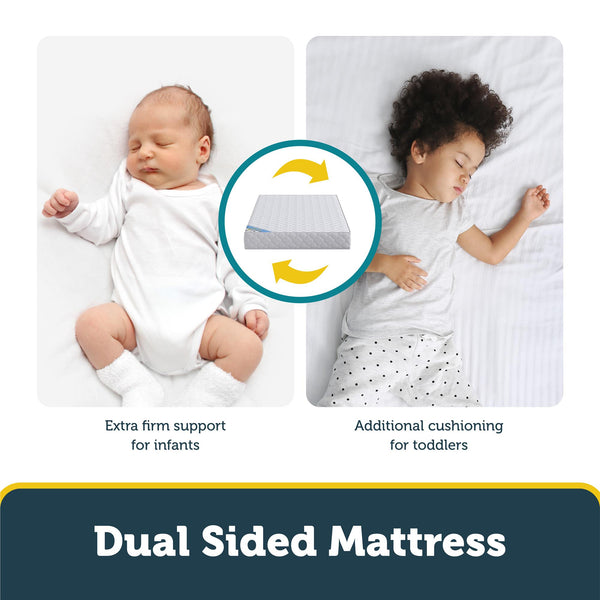 Ameriwood Home Safety 1st Grow With Me Deluxe Pocket Coil Crib & Toddler Mattress