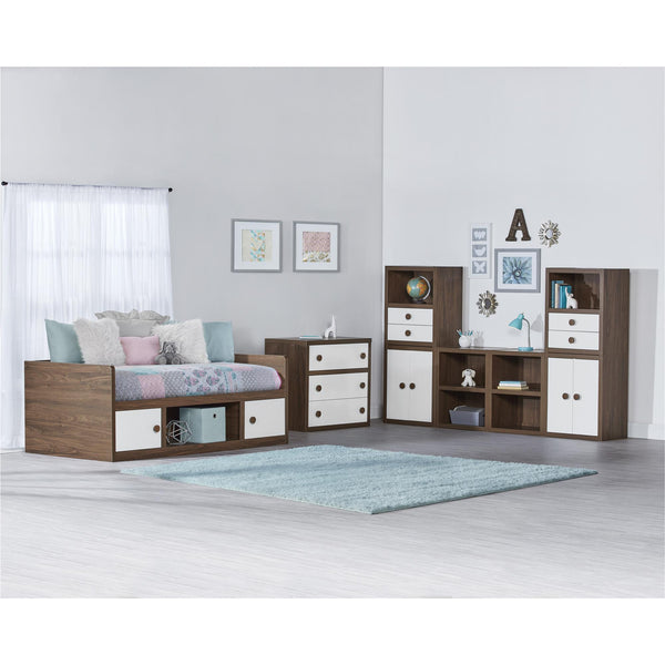 Ameriwood Home Sierra Ridge Terra Modular Bookcase With Doors White
