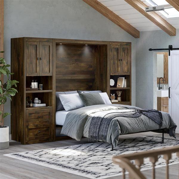 ameriwood home Signature Sleep Farmington Murphy Bed with Cabinets