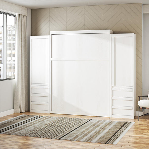 Ameriwood Home Signature Sleep Paramount Murphy Bed With Armoire Cabinets