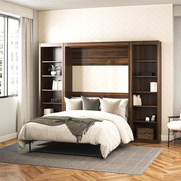 Ameriwood Home Signature Sleep Paramount Murphy Bed With Bookcase Cabinets
