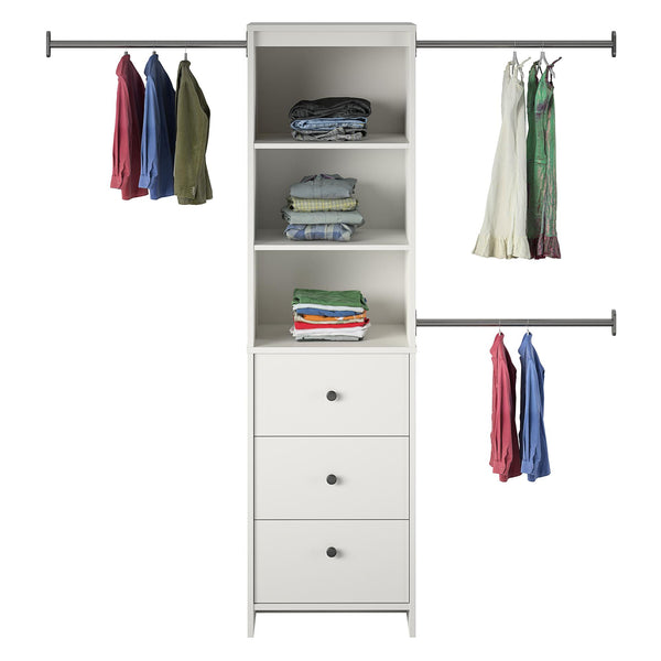 Ameriwood Home Systembuild Evolution Beckett Closet Storage Organizer