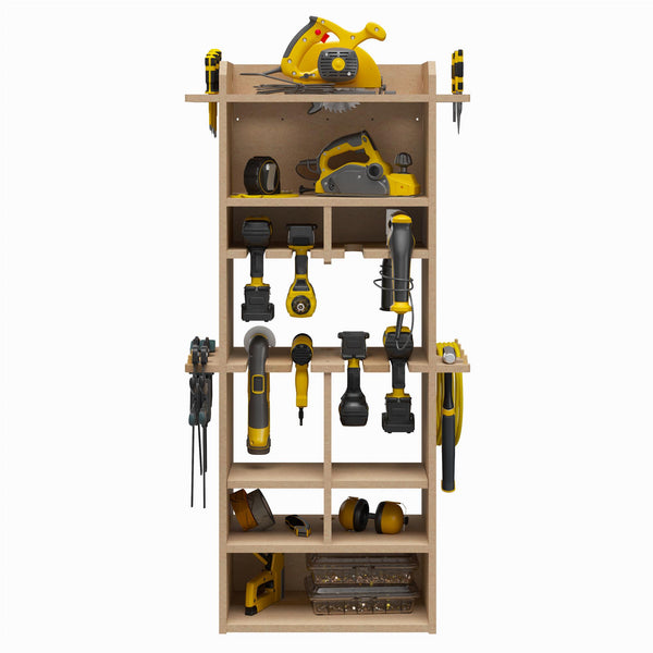 ameriwood home Systembuild Evolution Benford 48" Extra Large Vertical Wall Mount Tool Organizer