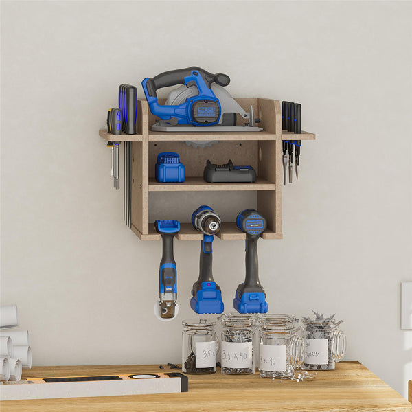 Ameriwood Home Systembuild Evolution Benford Hanging Wall Mount Tool Organizer