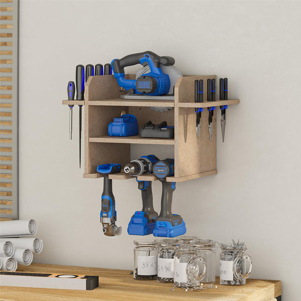 Ameriwood Home Systembuild Evolution Benford Hanging Wall Mount Tool Organizer