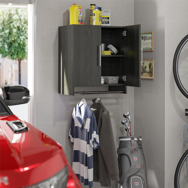 Ameriwood Home Systembuild Evolution Camberly 2 Door Wall Cabinet With Hanging Rod