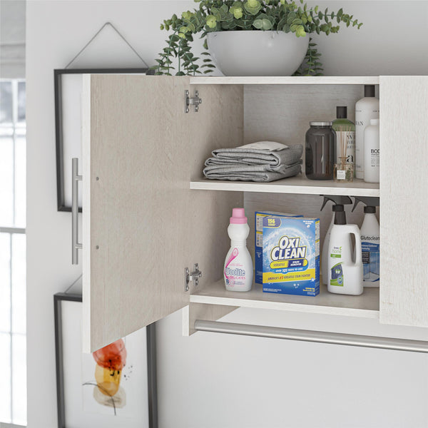 Ameriwood Home Systembuild Evolution Camberly 3 Door Wall Cabinet With Hanging Rod