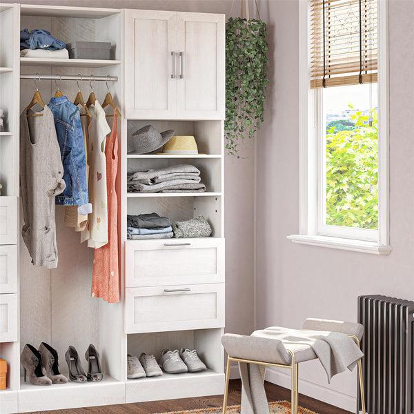 Ameriwood Home Systembuild Evolution Elba 2 Door 2 Drawer Modular Closet Unit