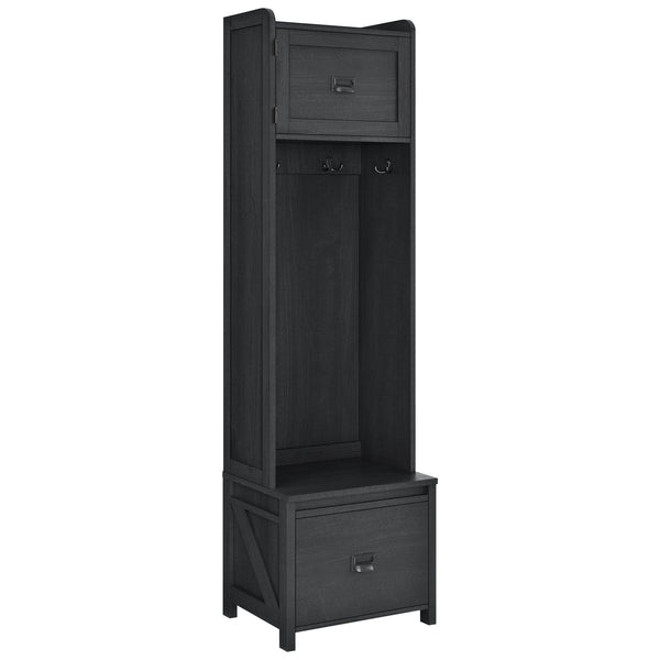 Ameriwood Home Systembuild Evolution Farmington Entryway Hall Tree With Storage Bench