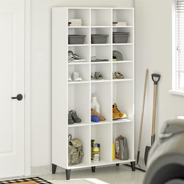 Ameriwood Home Systembuild Evolution Flex Athletic Shoe Storage Cabinet For Boots & Tennis Shoes