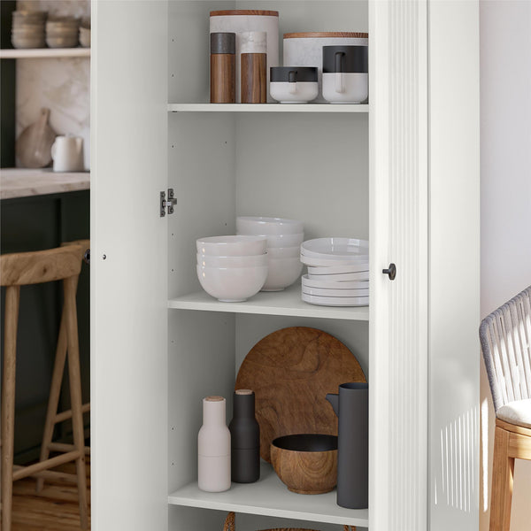 Ameriwood Home Systembuild Evolution Kendall Fluted 24" Wide 2 Door Storage Cabinet