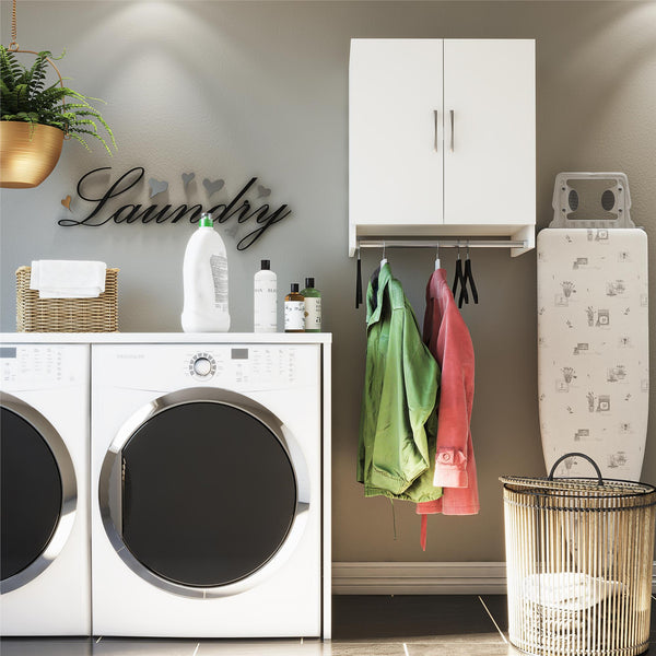 Ameriwood Home Systembuild Evolution Lory 2 Door Wall Cabinet With Hanging Rod