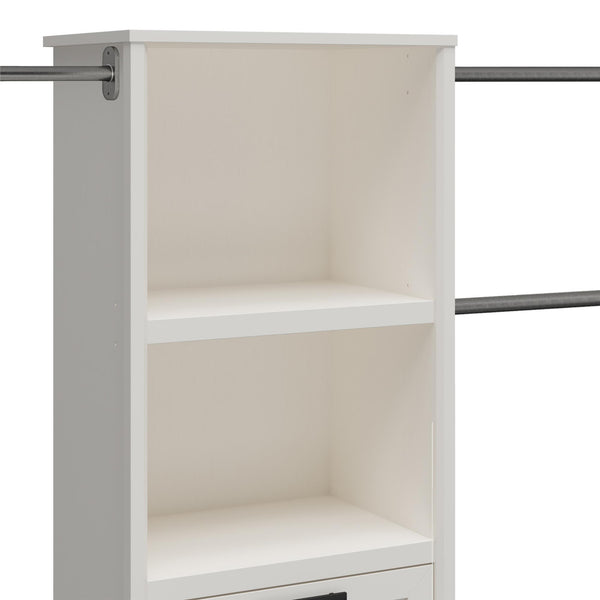 Ameriwood Home Systembuild Evolution Luxe 4-Drawer/3 Adjustable Clothing Rod Closet Tower