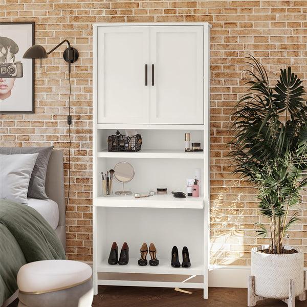 Ameriwood Home Systembuild Evolution Luxe 5-Shelf Closet Vanity Tower