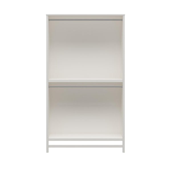 ameriwood home Systembuild Evolution Luxe Extra Wide 2-Shelf Double Clothing Rod Closet Tower